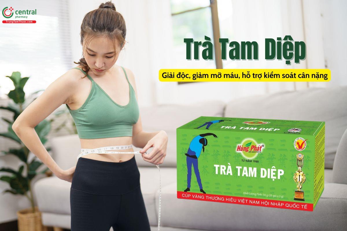 Trà Tam Diệp Hùng Phát thế hệ 1 thanh nhiệt, giải độc, tiêu mỡ thừa