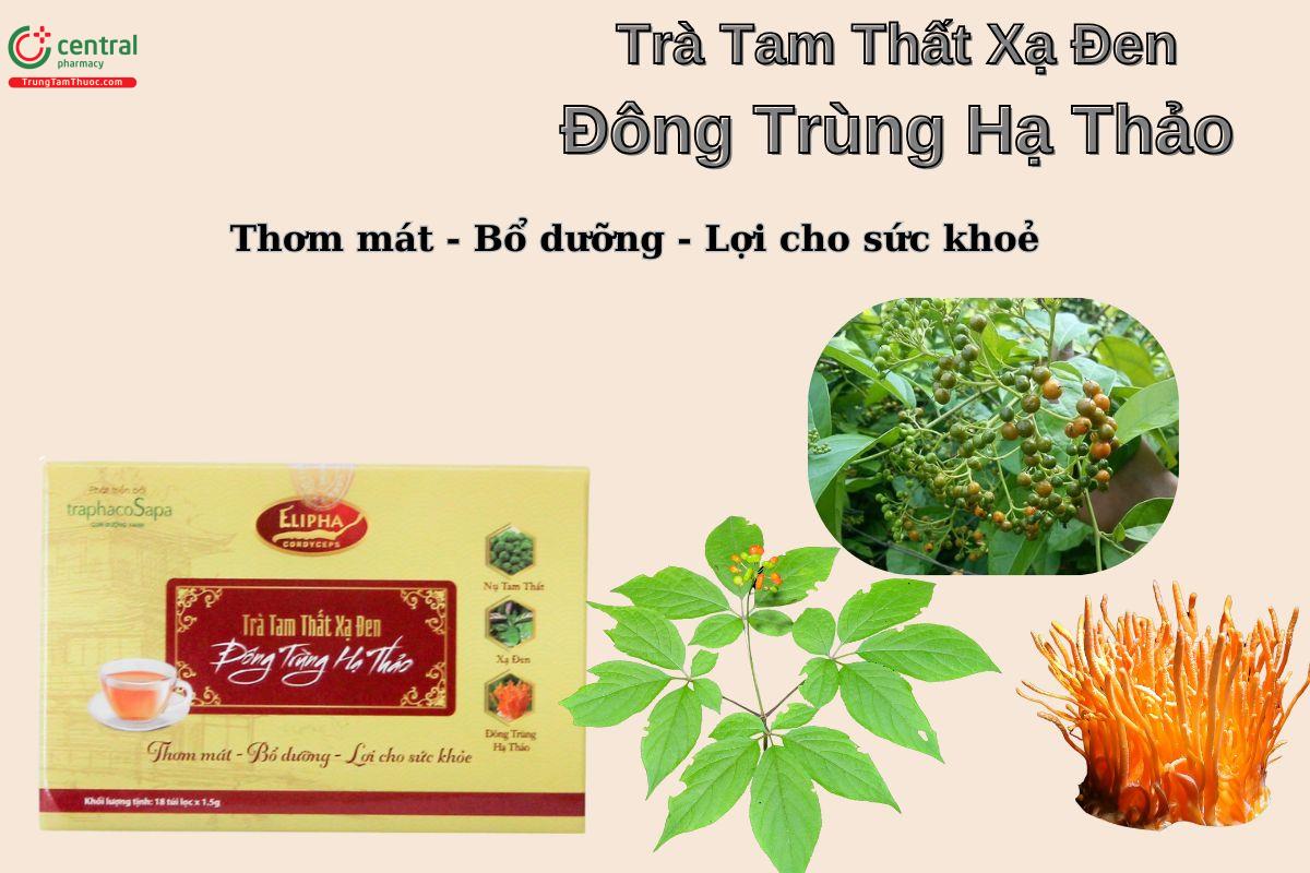 Trà Tam Thất Xạ Đen Đông Trùng Hạ Thảo giúp bổ cơ thể, giảm căng thẳng, mệt mỏi