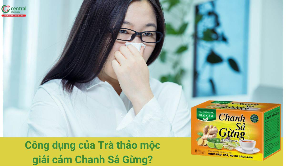 Trà Thảo Mộc Giải Cảm Chanh Sả Gừng giúp hỗ trợ làm ấm cơ thể