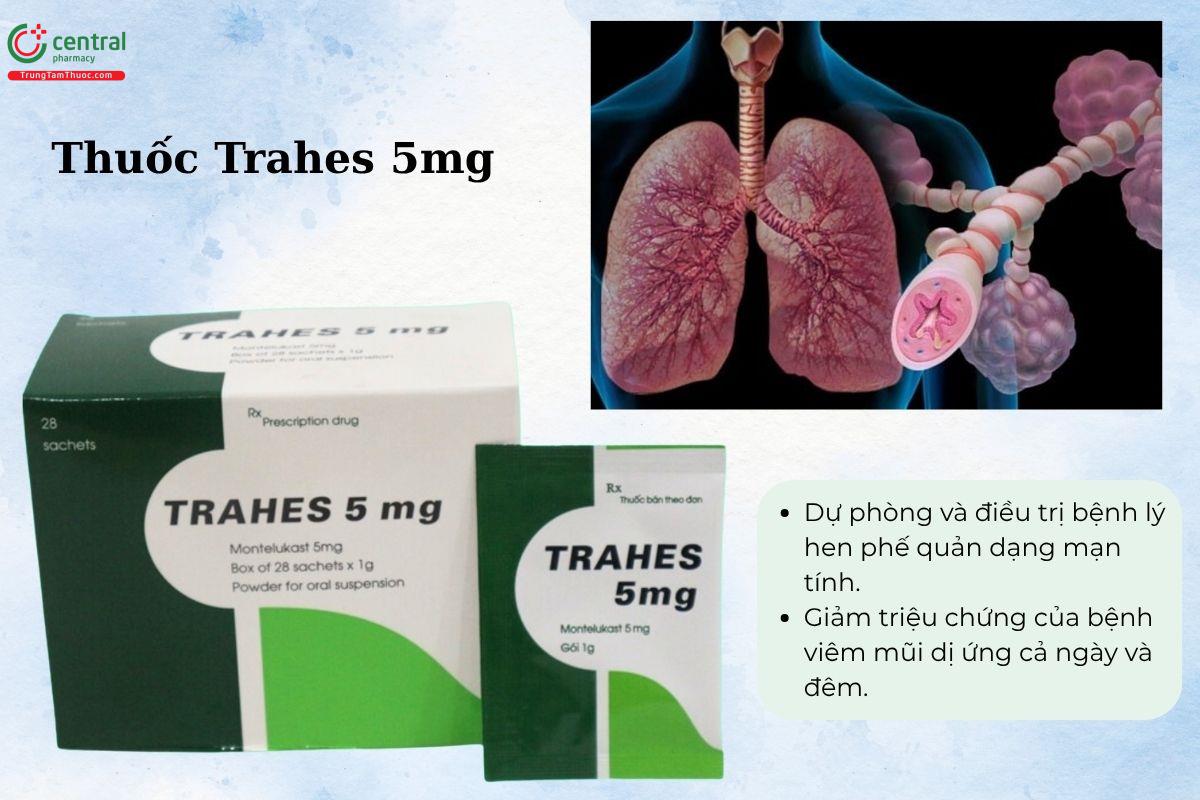 Chỉ định của thuốc Trahes 5mg