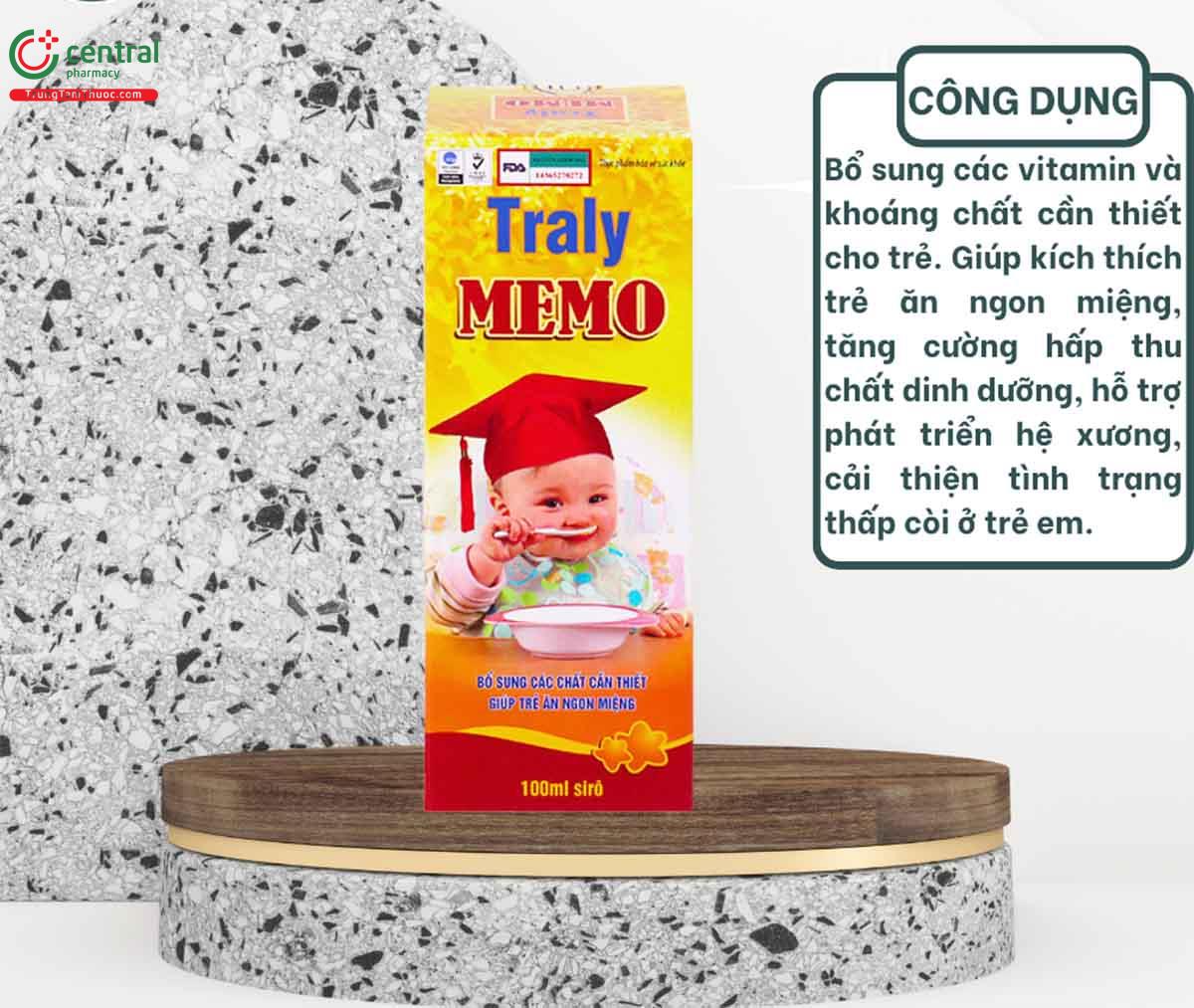 Traly Memo giúp tăng cường đề kháng cho trẻ