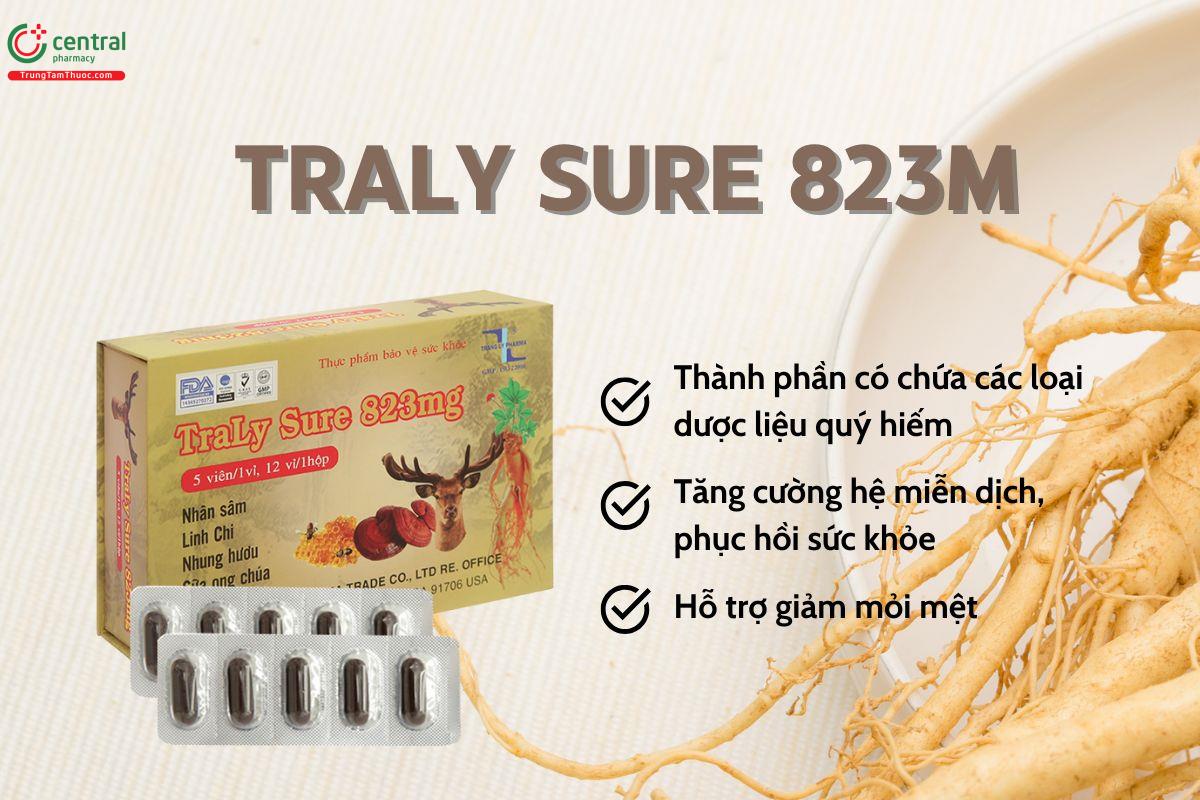 TraLy Sure 823mg hỗ trợ tăng cường đề kháng,giảm căng thẳng, mệt mỏi