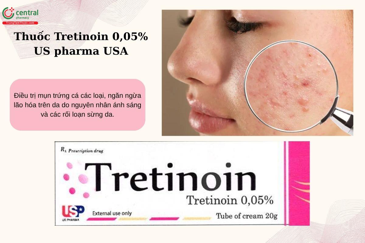 Chỉ định của thuốc Tretinoin 0,05% US pharma USA