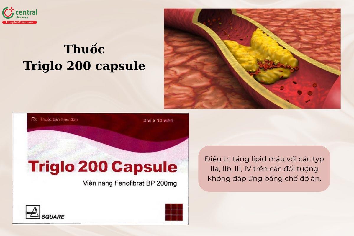 Chỉ định của thuốc Triglo 200 capsule