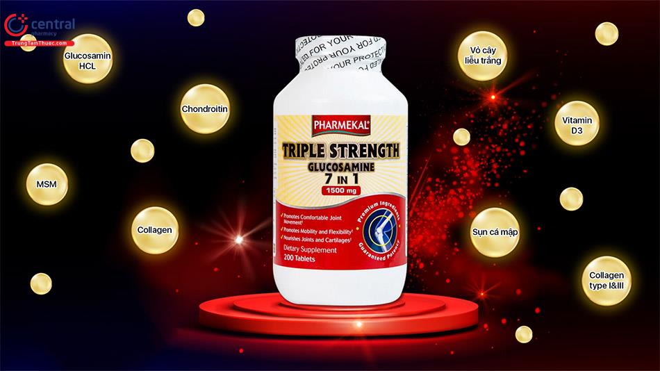 Triple Strength Glucosamine 7in1 chứa 7 dưỡng chất có lợi cho xương khớp