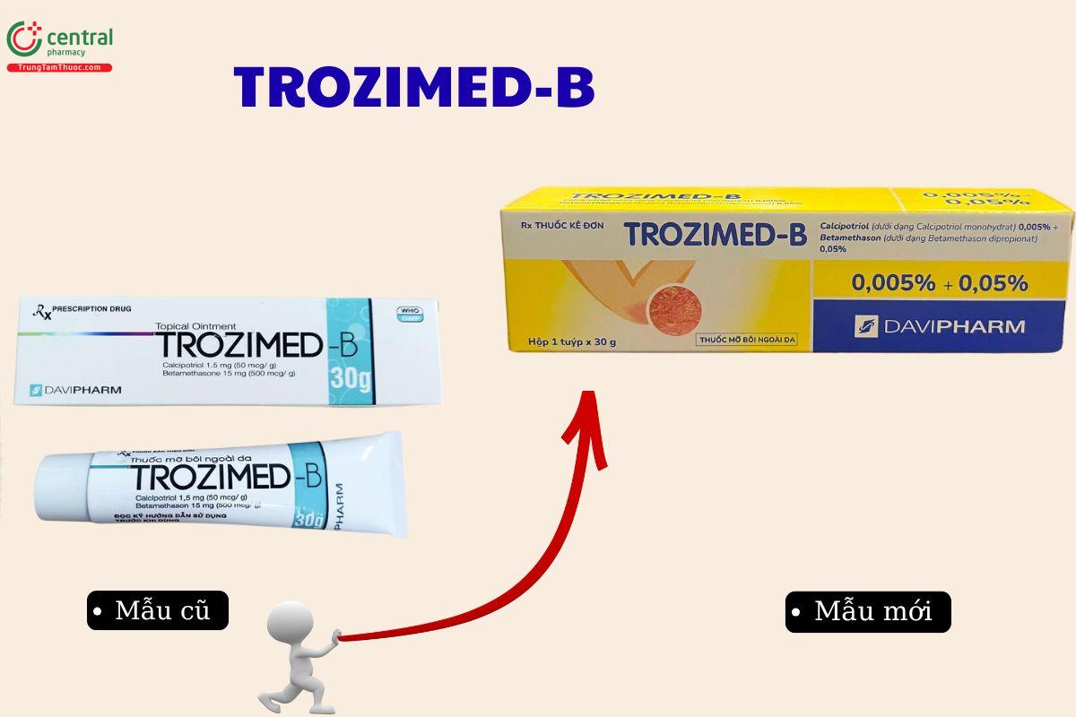 Mẫu cũ - mẫu mới thuốc Trozimed-B