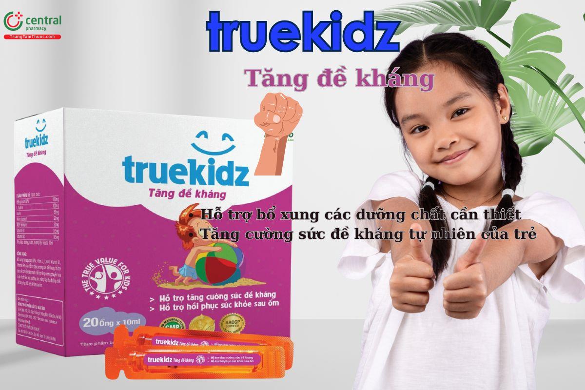 Truekidz Tăng Đề Kháng giúp trẻ giảm ốm vặt, nhanh khỏe sau ốm