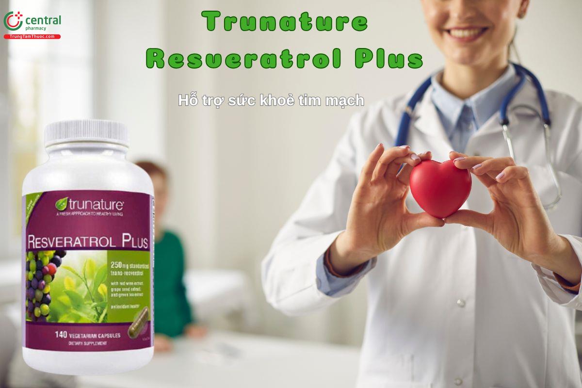 Viên uống Trunature Resveratrol Plus bảo vệ sức khoẻ tim mạch 