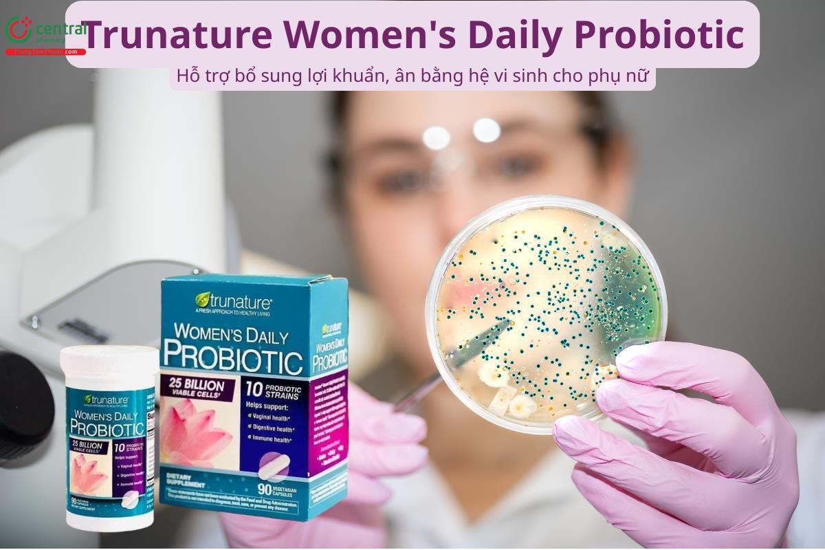 Trunature Women's Daily Probiotic hỗ trợ cân bằng hệ vi sinh cho phụ nữ