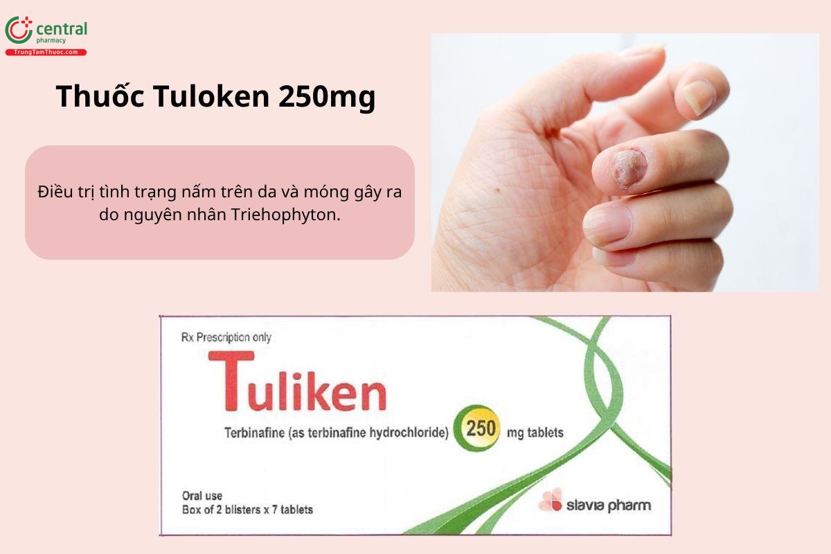 Chỉ định của thuốc Tuloken 250mg