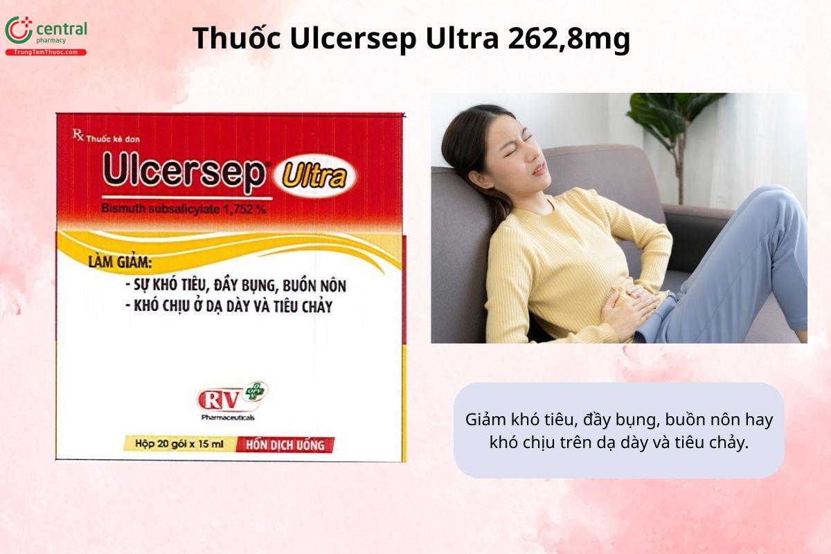 Chỉ định của thuốc Ulcersep Ultra 262,8mg