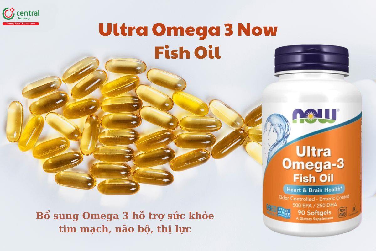 Ultra Omega-3 Fish Oil Now - Tăng cường sức khỏe tim mạch, não bộ, mắt