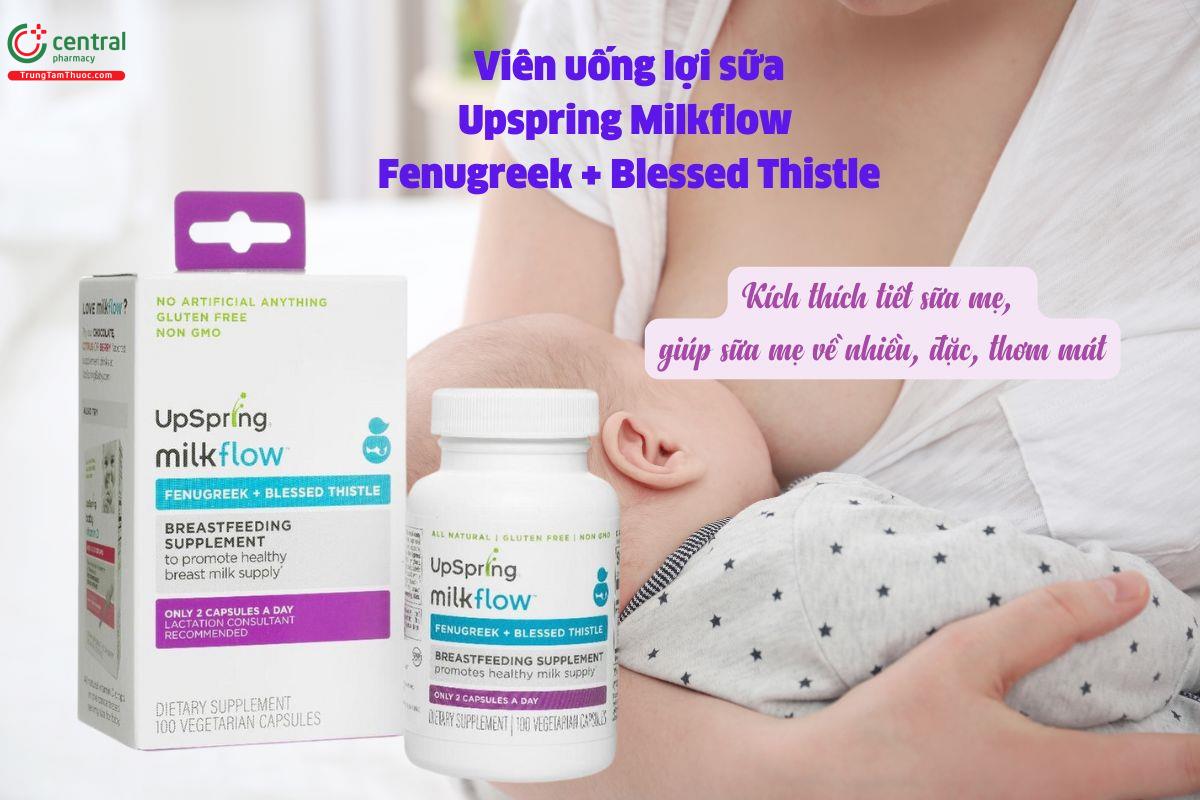 Upspring Milkflow Fenugreek + Blessed Thistle - Tăng lượng sữa mẹ