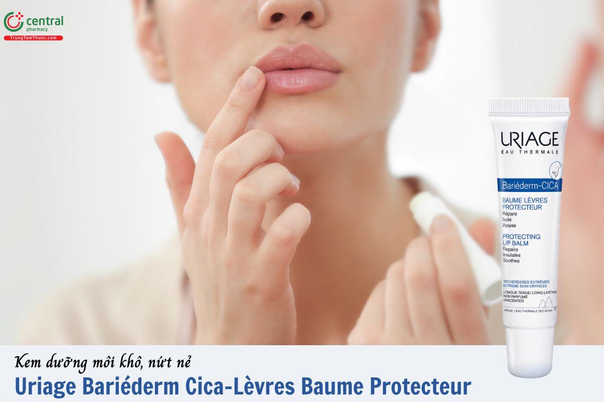 Kem dưỡng môi khô, nứt nẻ Uriage Bariéderm Cica-Lèvres Baume Protecteur
