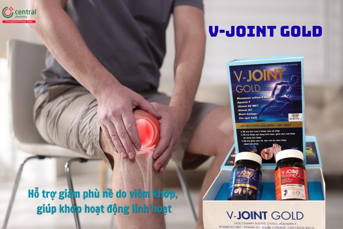 V-Joint Gold giảm phù nề do viêm khớp, cải thiện khả năng vận động