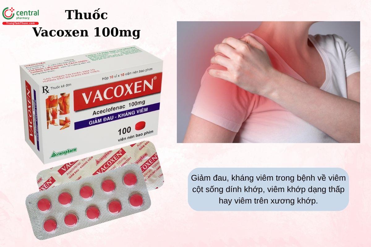 Chỉ định của thuốc Vacoxen 100mg