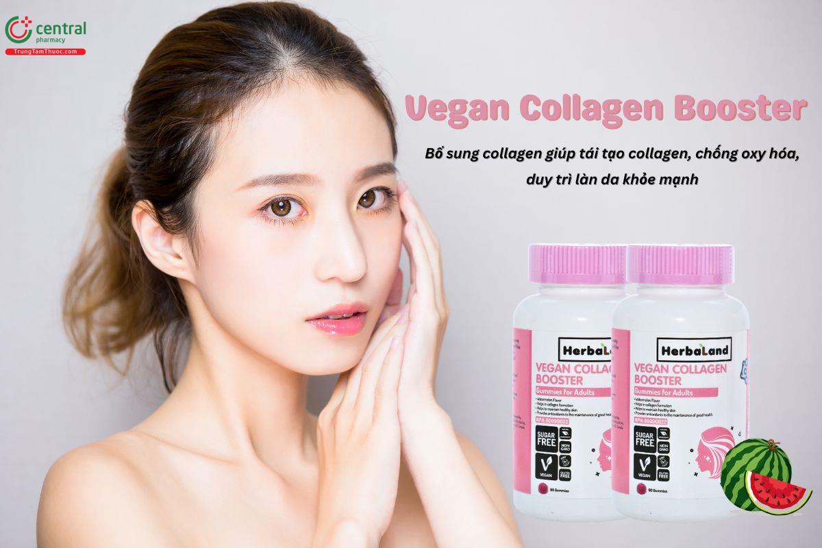 Kẹo dẻo Vegan Collagen Booster Herbaland có công dụng gì?