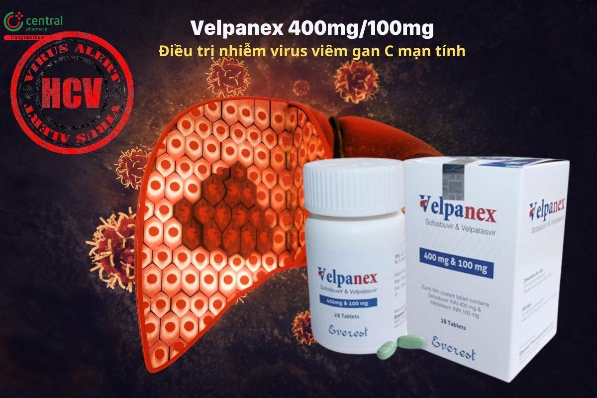 Thuốc Velpanex 400mg/100mg điều trị viêm gan C mạn tính