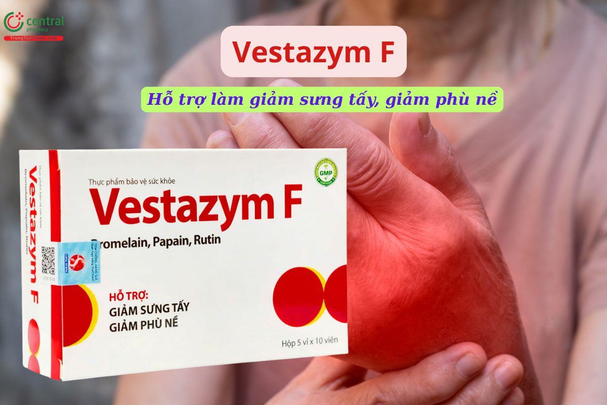 Vestazym F - Giảm sưng tấy, phù nề trong viêm họng, viêm khớp