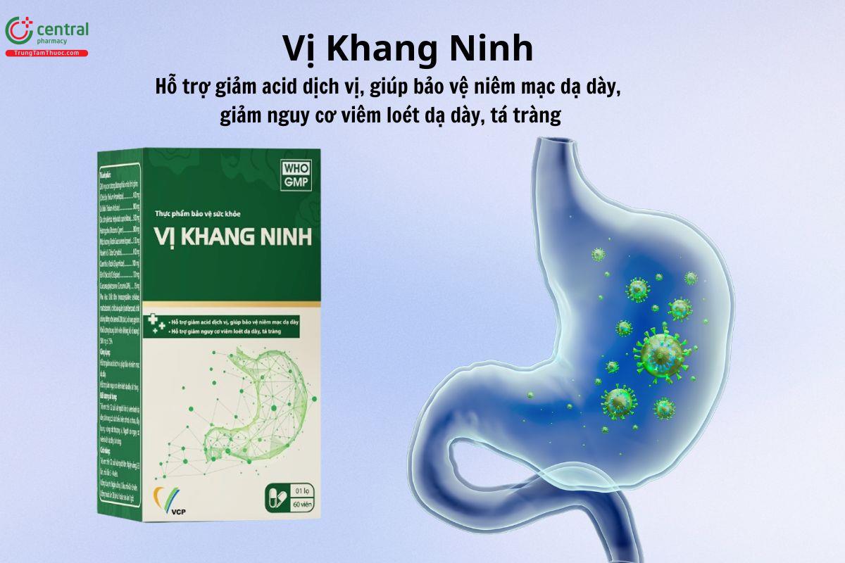 Vị Khang Ninh - Giảm acid dịch vị, giảm nguy cơ viêm loét dạ dày, tá tràng