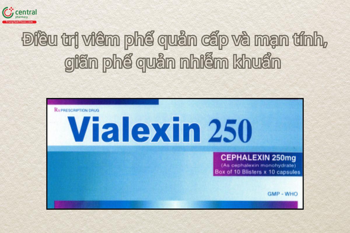 Thuốc Vialexin 250 điều trị viêm tai giữa, viêm xoang, viêm amidan, viêm họng
