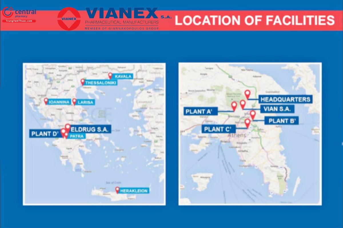 Hệ thống cơ sở của Vianex