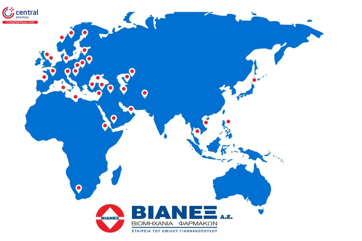 Thị trường của VIanex trên toàn cầu