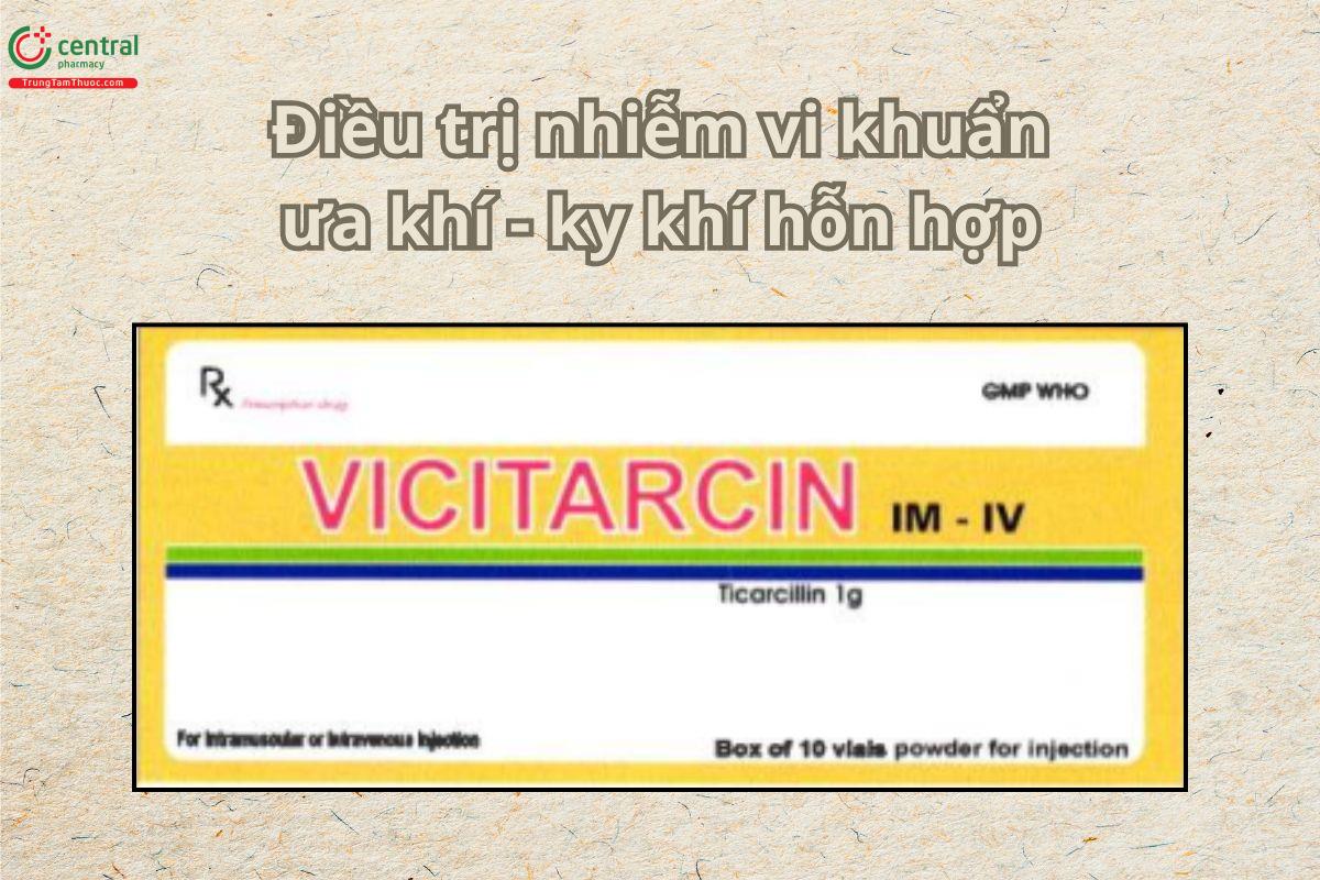 Thuốc Vicitarcin 1g điều trị nhiễm khuẩn do trực khuẩn Gram âm nhạy cảm