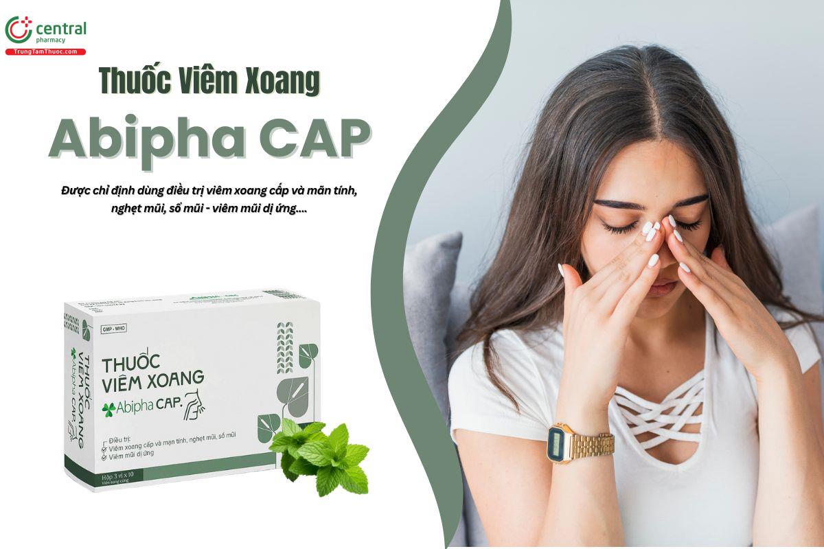 Viêm Xoang Abipha Cap trị viêm mũi dị ứng, viêm xoang cấp và mạn tính