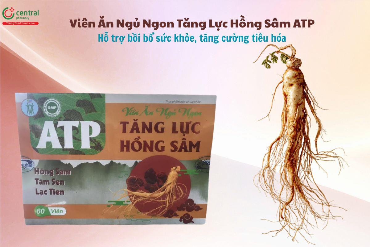 Viên Ăn Ngủ Ngon Tăng Lực Hồng Sâm ATP giúp bồi bổ sức khỏe