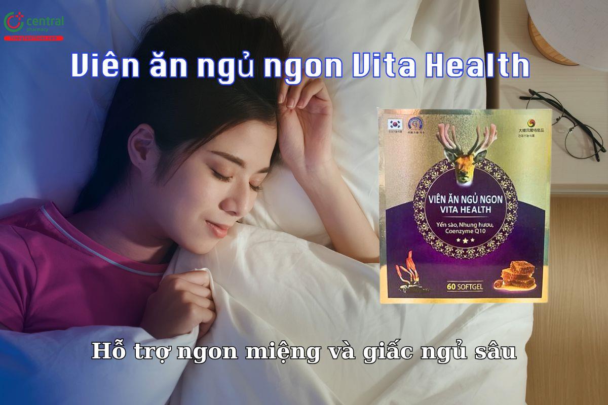 Viên uống ăn ngủ ngon Vita Health (tím) cung cấp dinh dưỡng, nâng cao đề kháng