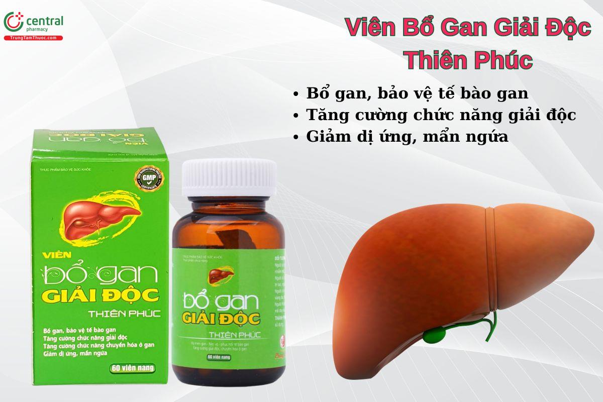 Viên Bổ Gan Giải Độc Thiên Phúc giúp tăng cường chức năng giải độc, giảm dị ứng, mẩn ngứa
