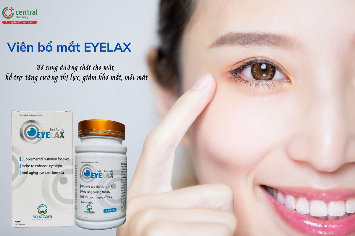 Viên bổ mắt Eyelax hỗ trợ giảm khô, mờ, mỏi mắt, tăng cường thị lực