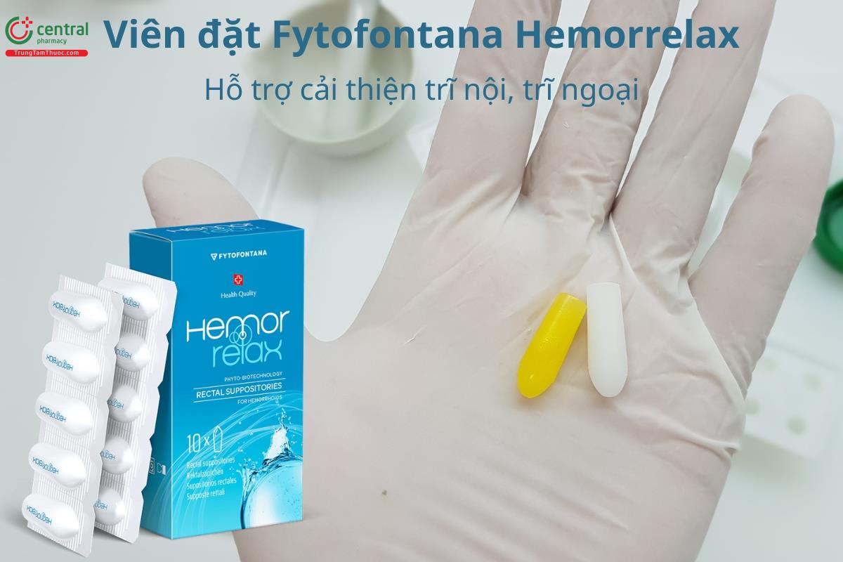 Viên đặt Fytofontana Hemorrelax hỗ trợ cải thiện trĩ nội, trĩ ngoại