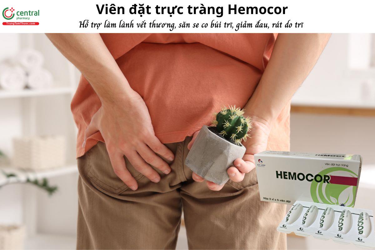 Viên đặt trực tràng Hemocor - Giảm triệu chứng đau, ngứa rát do trĩ