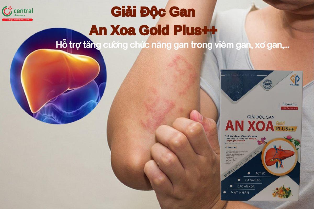 Viên uống Giải Độc Gan An Xoa Gold Plus++ giúp tăng cường chức năng gan cho người gặp các bệnh về gan