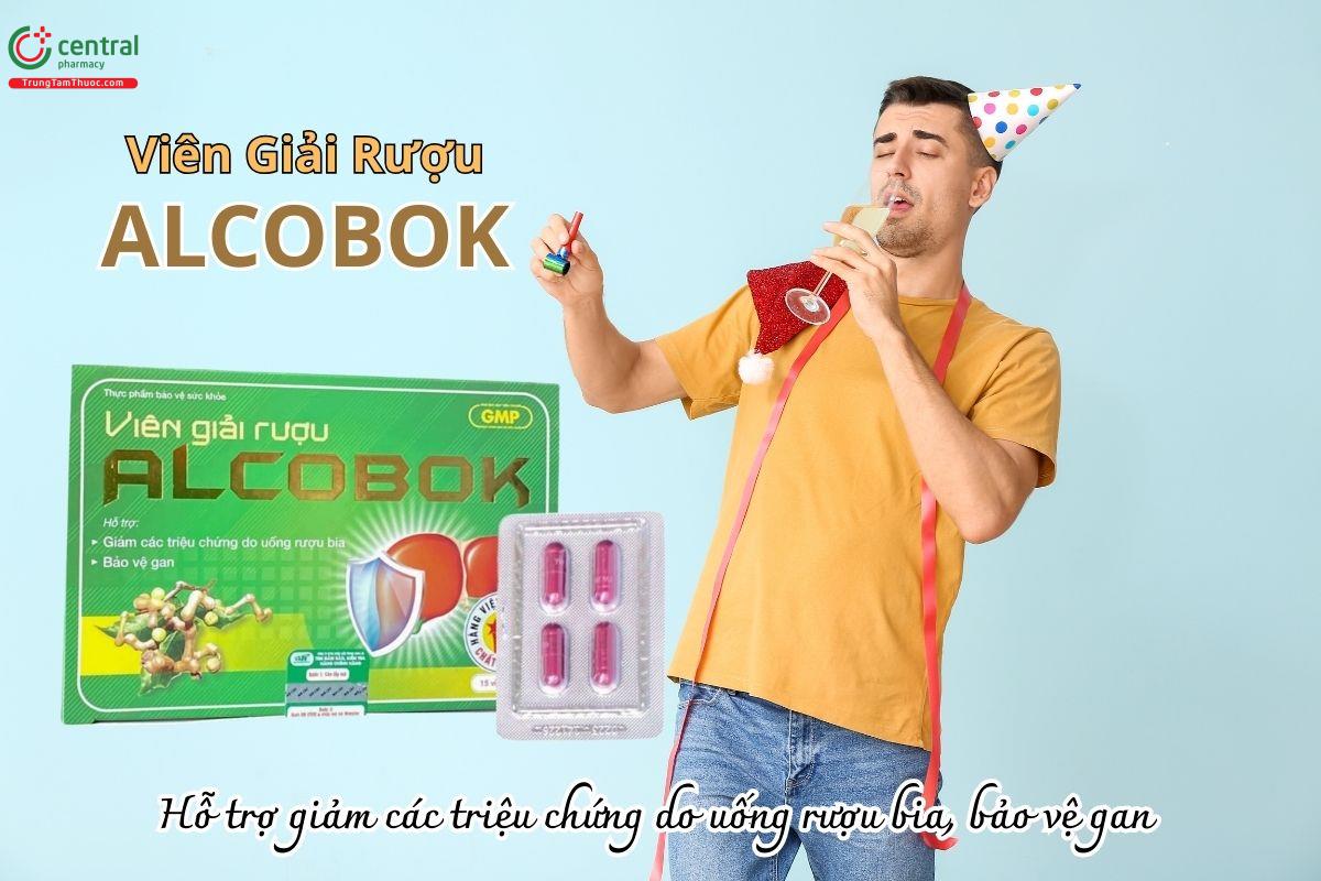 Viên giải rượu Alcobok hỗ trợ giảm các triệu chứng do uống rượu bia, bảo vệ gan