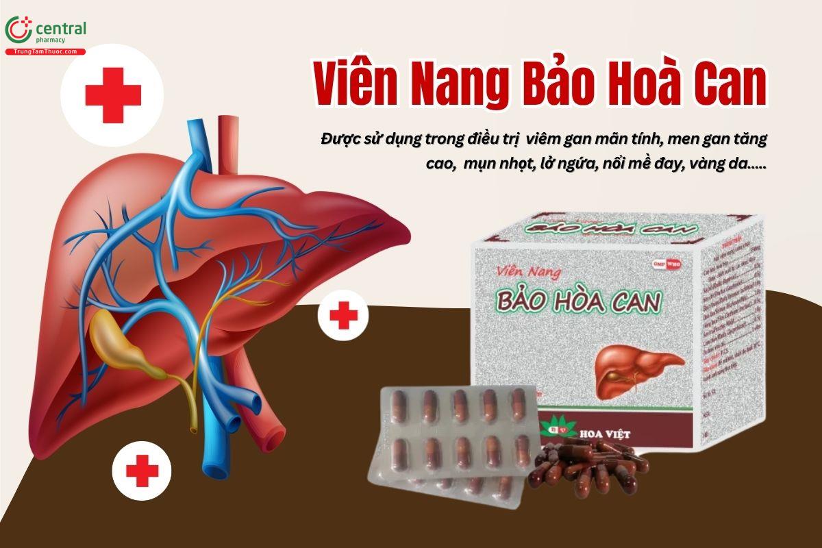 Viên Nang Bảo Hòa Can bổ gan, thanh nhiệt, tăng cường phục hồi gan