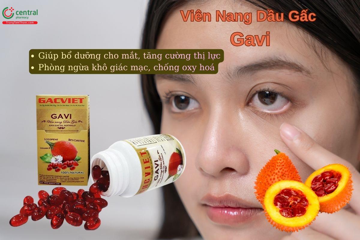 Viên Nang Dầu Gấc Gavi bổ sung dưỡng chất, tăng cường thị lực