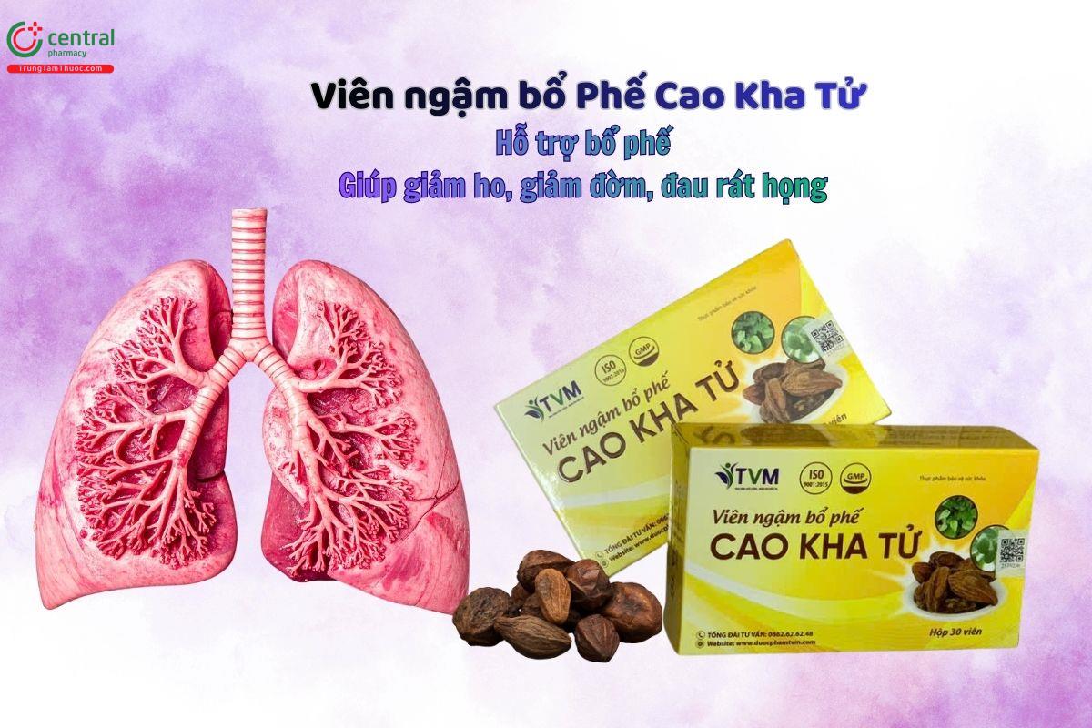 Viên ngậm bổ phế Cao Kha Tử giảm ho, đờm, đau rát họng