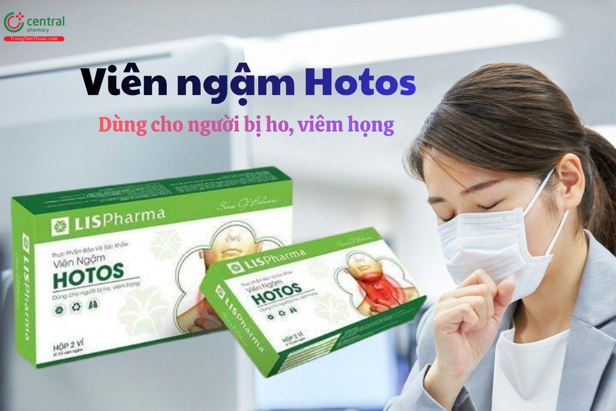 Viên ngậm Hotos giúp bổ phế, giảm ho, giảm viêm họng, đau rát họng