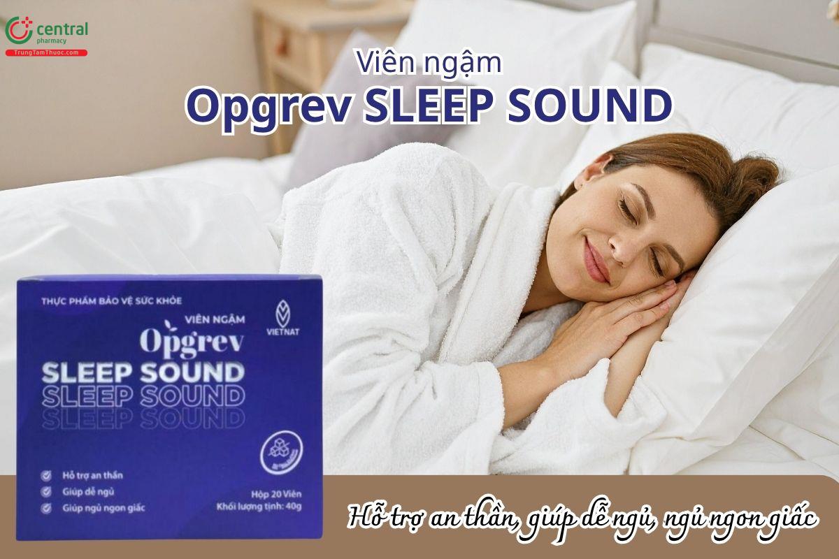 Viên ngậm Opgrev Sleep Sound hỗ trợ an thần, giúp dễ ngủ, ngủ ngon giấc