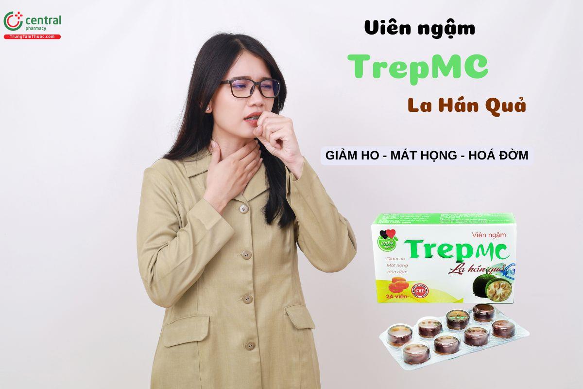 Viên ngậm TrepMC La Hán Quả giúp giảm ho, giảm đau rát họng