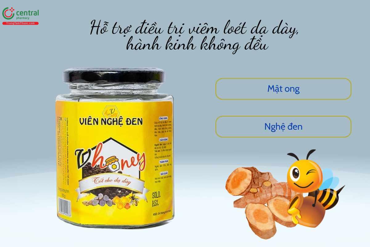 Công dụng của Viên nghệ đen Vhoney