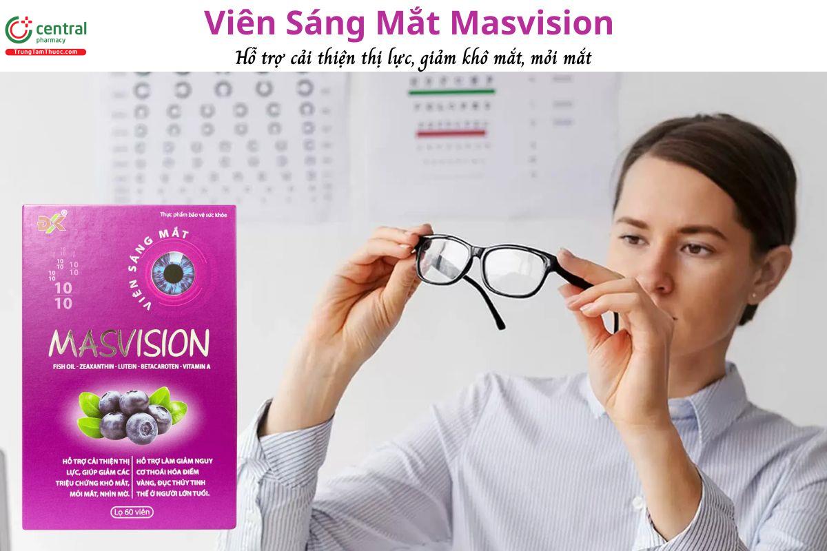Viên Sáng Mắt Masvision - Cải thiện thị lực, giảm mỏi mắt, khô mắt