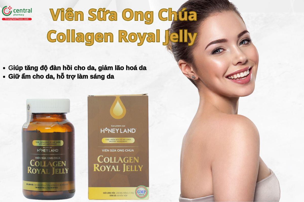 Viên Sữa Ong Chúa Collagen Royal Jelly tăng độ đàn hồi cho da, ngăn ngừa lão hoá da