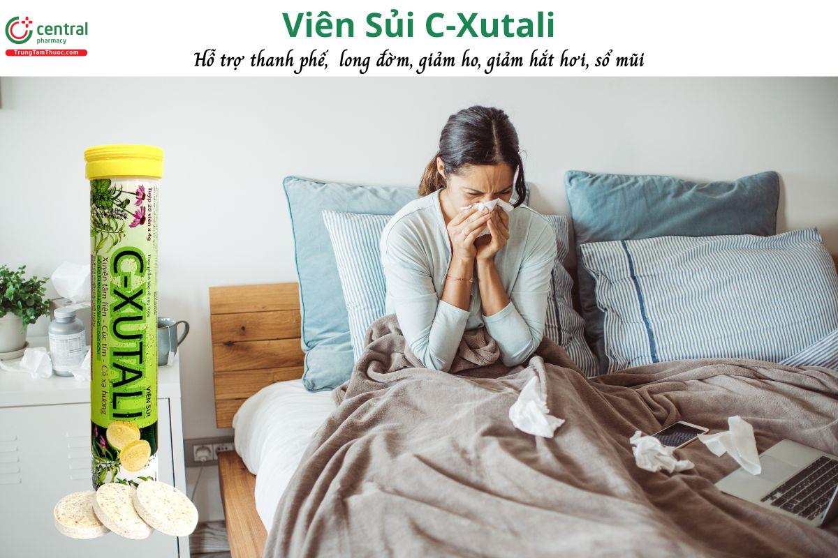 Viên Sủi C-Xutali - Hỗ trợ thanh phế, giảm ho, rát họng, long đờm