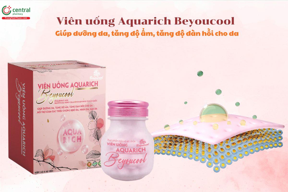 Viên uống Aquarich Beyoucool giúp dưỡng da, tăng cường độ ẩm cho da