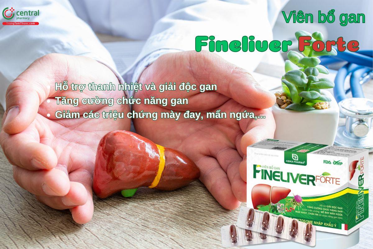 Viên bổ gan Fineliver Forte giúp tăng cường chức năng gan, giảm mẩn ngứa, mụn nhọt do chức năng gan kém