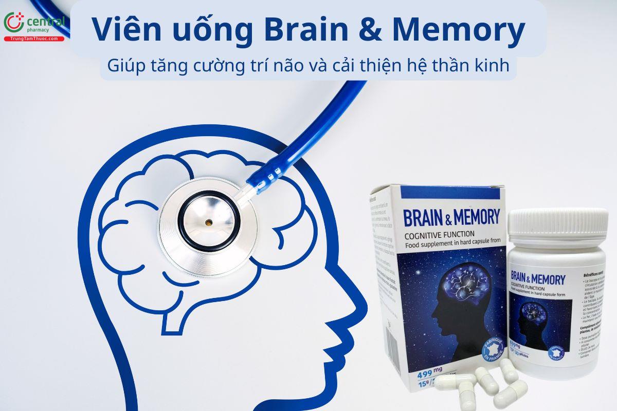 Viên uống Brain & Memory hỗ trợ tăng cường trí não, cải thiện hệ thần kinh